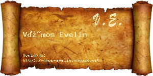 Vámos Evelin névjegykártya