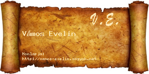 Vámos Evelin névjegykártya
